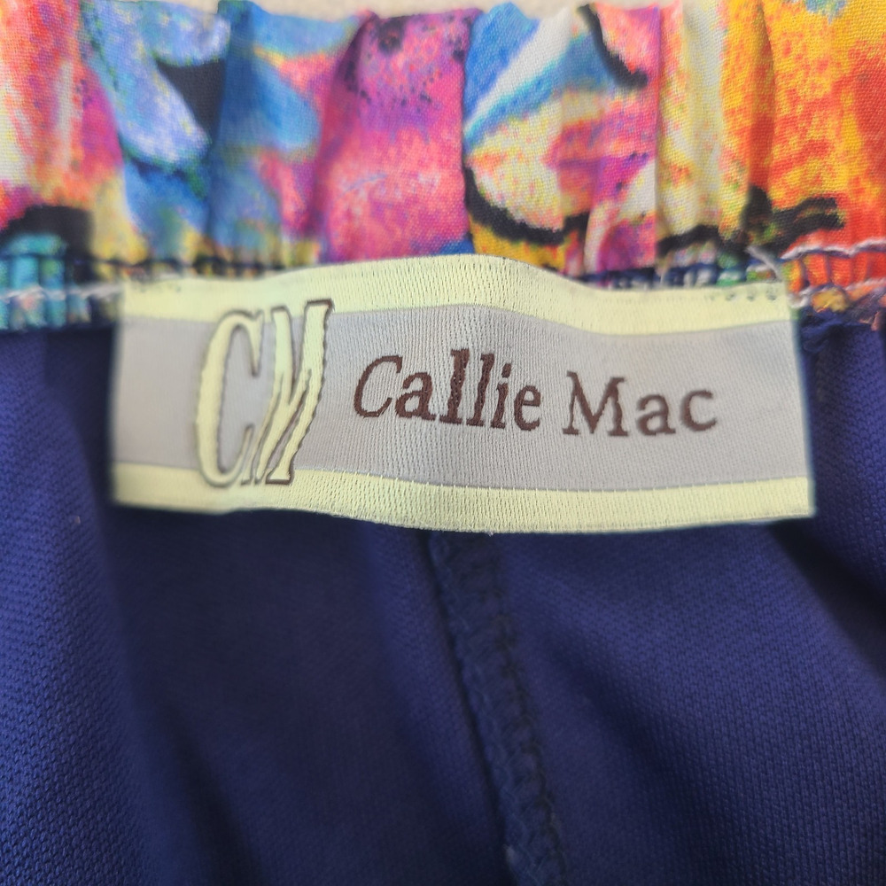 Callie Mac Floral Off Shoulder Lined Mini Dress Colorful Bright Boho Size S - Picture 4 of 7